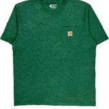 Carhartt T-Shirt - Large Green Cotton