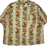 Puritan Floral Hawaiian Shirt - 2XL Orange Viscose