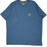 Carhartt T-Shirt - 2XL Blue Cotton Blend