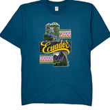 Ecuador Marathon Single Stitch T-Shirt - XL Blue Cotton