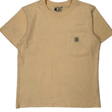 Carhartt T-Shirt - Large Beige Cotton