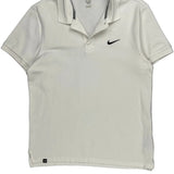 Nike Polo Shirt - Large White Cotton