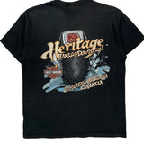 Edmonton, Alberta, Canada Harley Davidson Graphic T-Shirt - Large Black Cotton