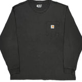 Carhartt Long Sleeve T-Shirt - XL Black Cotton