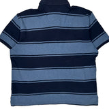 Tommy Hilfiger Striped Polo Shirt - Medium Blue Cotton