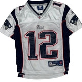 Age 8 Reebok Patriots Football Jersey - Small White Polyester