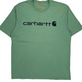 Carhartt T-Shirt - Large Green Cotton