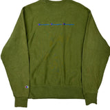 Champion Spellout Sweatshirt - Medium Green Cotton Blend