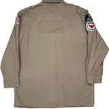 American Flag Patch Dickies Shirt - XL Khaki Cotton