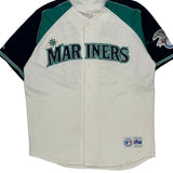 Seattle Mariners Majestic Mlb Jersey - Large Green Polyester
