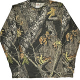 Mossy Oak Camo Long Sleeve T-Shirt - XL Camo Cotton