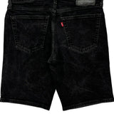 Levis Denim Shorts - 32W 10L Black Cotton