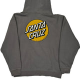 Santa Cruz Graphic Hoodie - Medium Grey Cotton Blend
