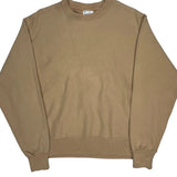 Reverse Weave Champion Sweatshirt - Large Beige Cotton