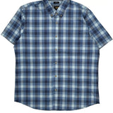 Lee Checked Short Sleeve Shirt - XL Blue Cotton