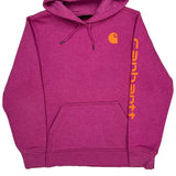 Carhartt Hoodie - Large Purple Cotton Blend