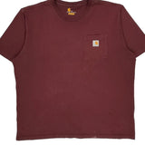 Carhartt T-Shirt - XL Burgundy Cotton