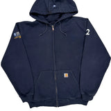 Carhartt Hoodie - Large Navy Cotton Blend
