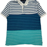 Tommy Hilfiger Striped Polo Shirt - XL Blue Cotton