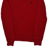 Polo By Ralph Lauren 1/4 Zip - Large Red Cotton