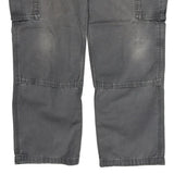 Workwear Carhartt Double Knee Carpenter Pants - 36W 30L Gray Cotton