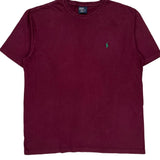 Polo By Ralph Lauren T-Shirt - Medium Burgundy Cotton