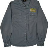 Harley Davidson Shirt - Large Gray Cotton