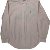 Ralph Lauren Striped Shirt - Medium Red Cotton