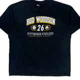Pittsburgh Steelers Reebok T-Shirt - XL Black Cotton
