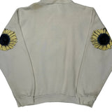 Sunflower Tultex Floral Sweatshirt - XL Blue Cotton Blend
