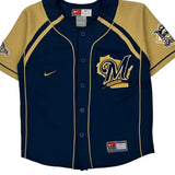 Age 6 Milwaukee Brewers Nike Mlb Jersey - XS Blue Polyester