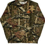 Mossy Oak Camo Long Sleeve T-Shirt - Medium Green Cotton
