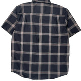 Carhartt Checked Short Sleeve Shirt - Large Blue Cotton