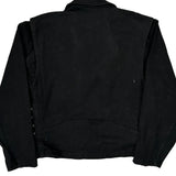 100% Smooth Camel Leather Jacket - Large Black Cotton