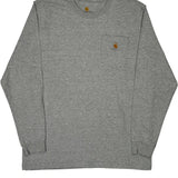 Carhartt Long Sleeve T-Shirt - Large Gray Cotton