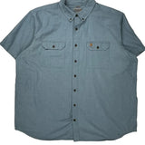 Carhartt Tall Short Sleeve Shirt - 3XL Blue Cotton