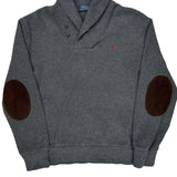 Polo By Ralph Lauren Collared Sweater - Large Gray Cotton