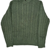 Polo By Ralph Lauren Cable Knit 1/4 Zip - XL Green Wool Blend