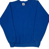 90S Blank Fruit Of The Loom Sweatshirt - Large Blue Cotton Blend