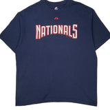 Nationals Majestic Mlb T-Shirt - XL Navy Cotton