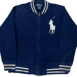 Age 6-7 Polo By Ralph Lauren Graphic Zip Up - Small Blue Cotton