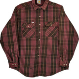 Carhartt Checked Flannel Shirt - Large Red Cotton