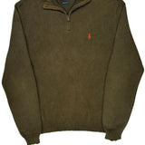 Polo By Ralph Lauren 1/4 Zip - XL Brown Cotton