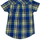 Age 4 Tommy Hilfiger Checked Short Sleeve Shirt - XS Blue Cotton