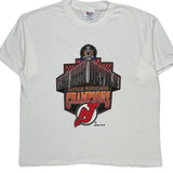New Jersey Devils Hanes Graphic T-Shirt - XL White Cotton Blend