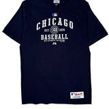 Chicago Cubs Majestic Mlb T-Shirt - Medium Navy Cotton