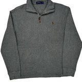 Polo By Ralph Lauren 1/4 Zip - Medium Gray Cotton