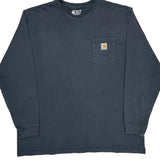 Carhartt Long Sleeve T-Shirt - 2XL Gray Cotton