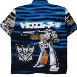 2001 Hasbro Transformers Changes Graphic Hawaiian Shirt - XL Multicoloured Polyester