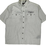 Legendary Motorcycles Harley Davidson Graphic Short Sleeve Shirt - XL White Cotton